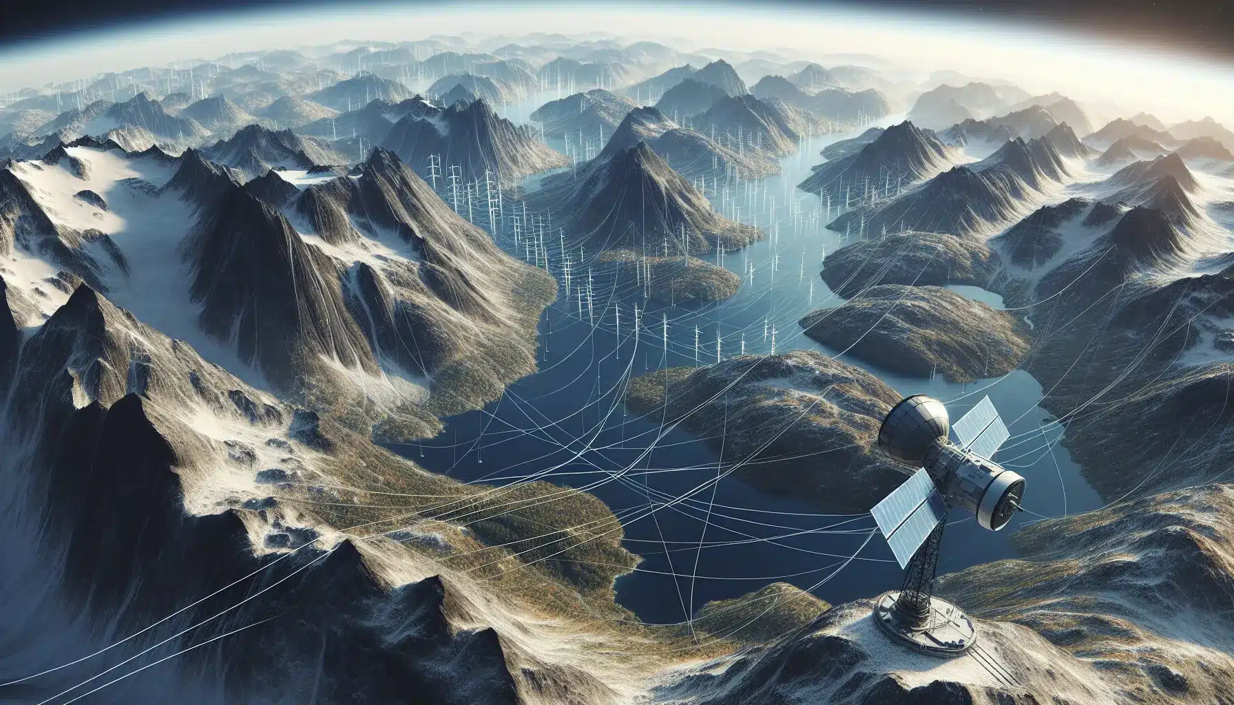 Fremtidens str&oslash;mnett: satellitter og smarte m&aring;lere i samarbeid for et smartere nett &ndash; illustrasjon 1