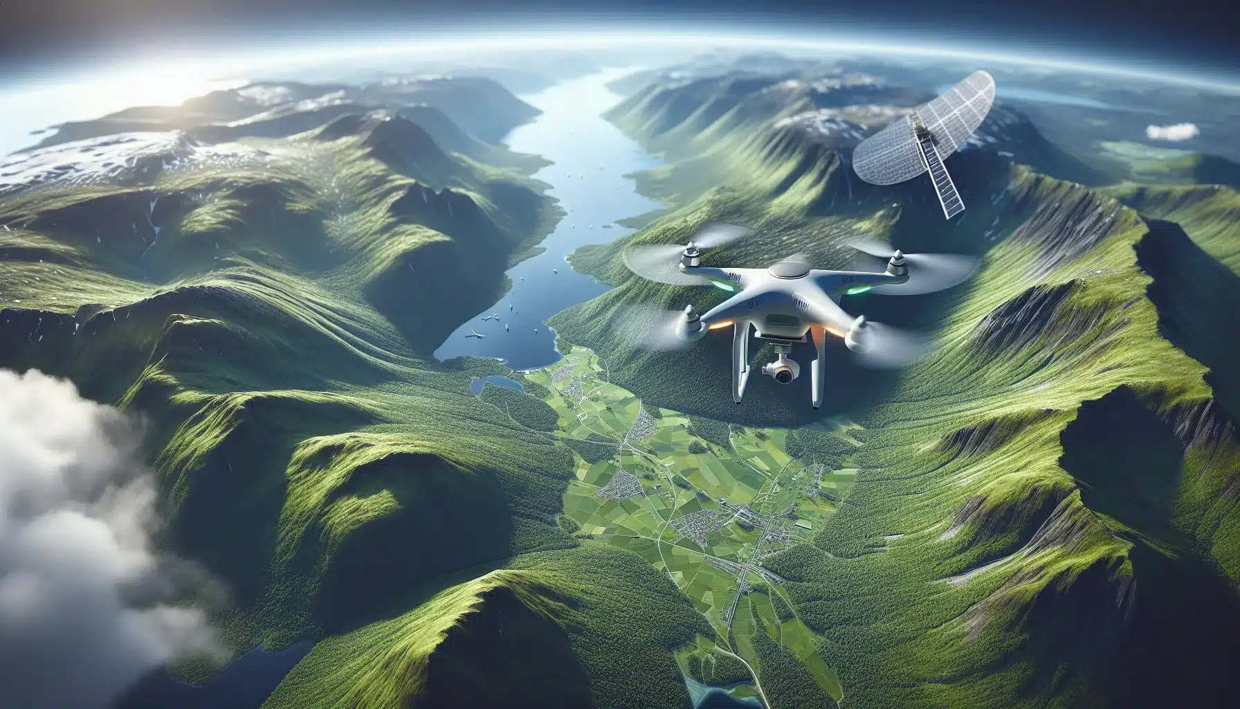 Droner og satellitter &ndash; to teknologier som jobber sammen for bedre data og smartere beslutninger &ndash; illustrasjon 1