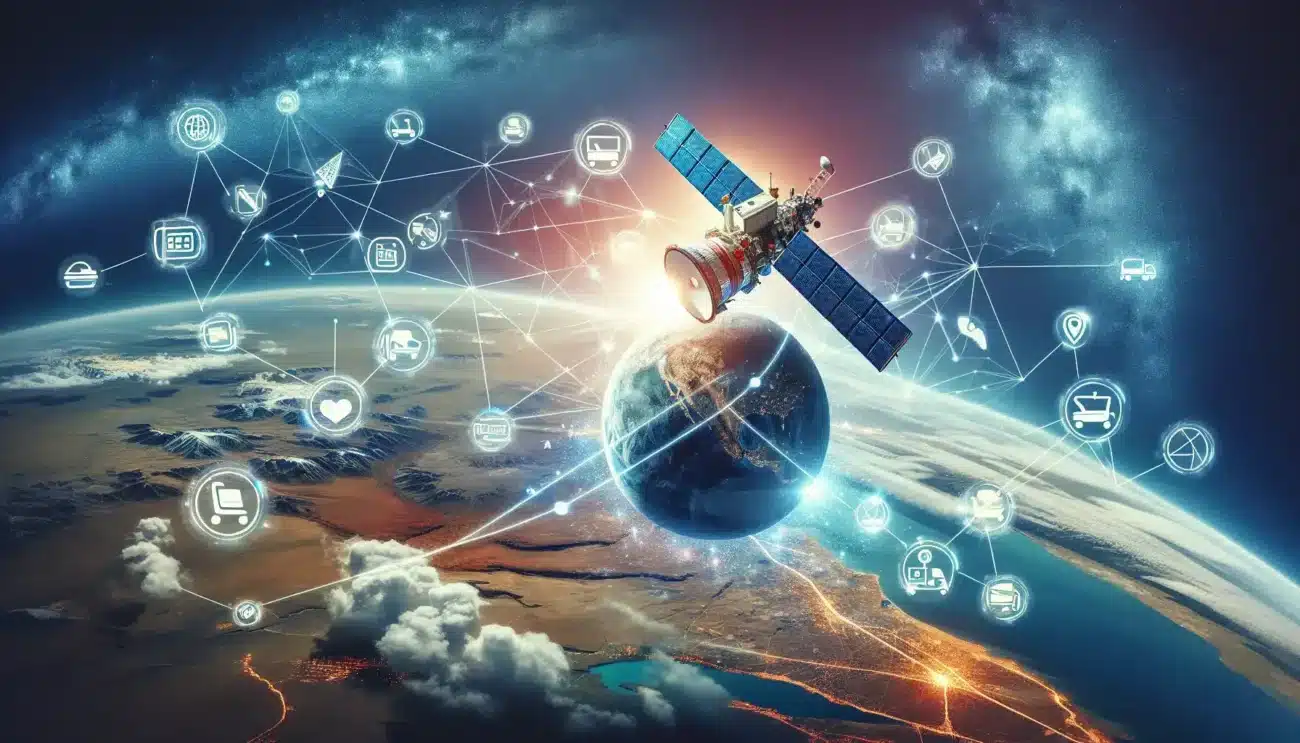 Hvordan satellitter muliggjor global handel raskere leveringer sikre betalinger dekning hovedbilde