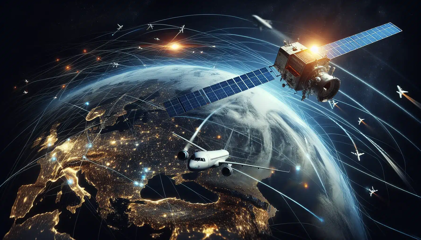 Hvordan satellitter hjelper med &aring; spore flytrafikk: sanntid, sikkerhet og lavere utslipp &ndash; illustrasjon 1