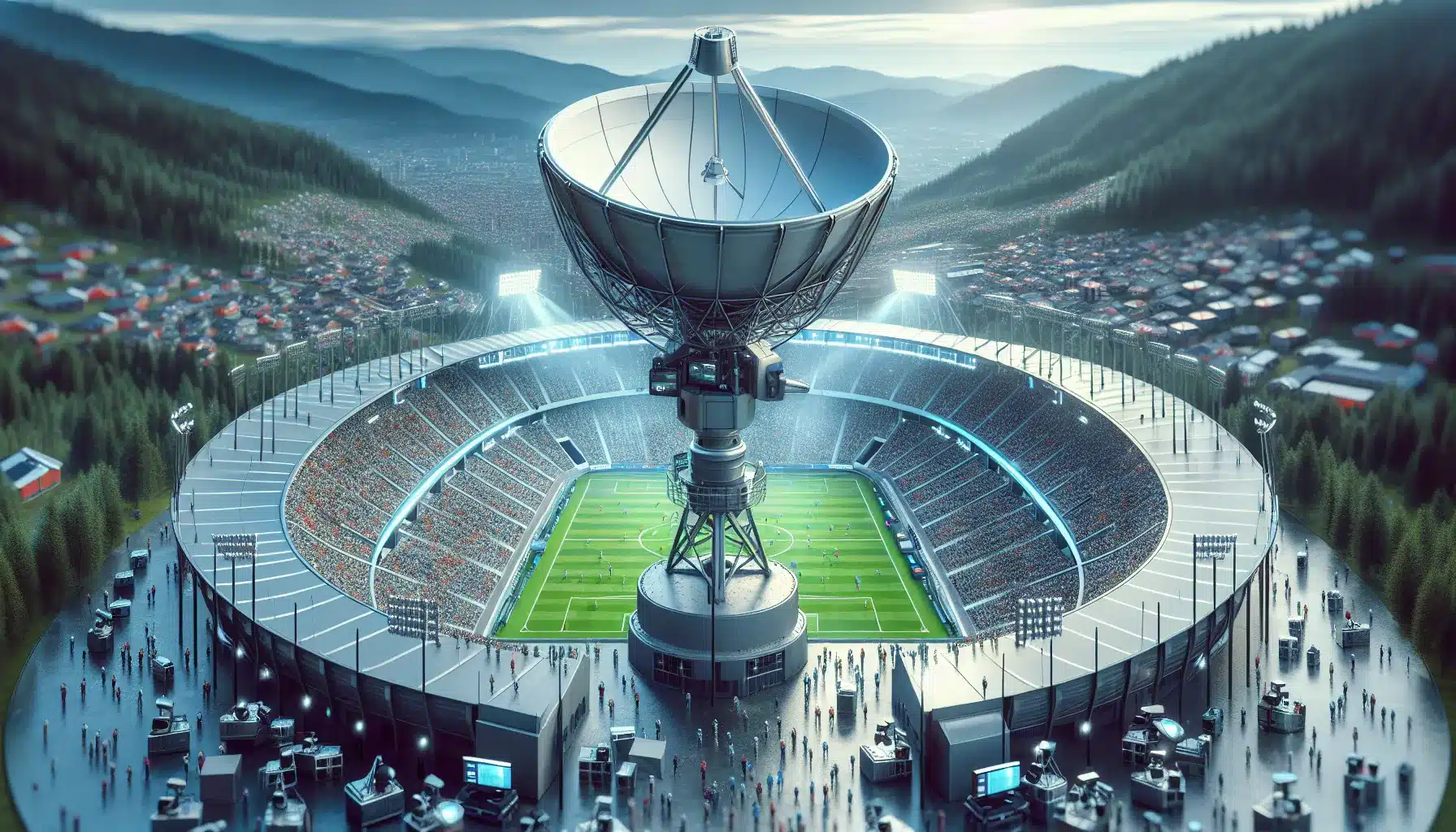 Hvordan satellitter muliggj&oslash;r sanntidsdata for sportsarrangementer: dekning, lav latens og robusthet &ndash; illustrasjon 1