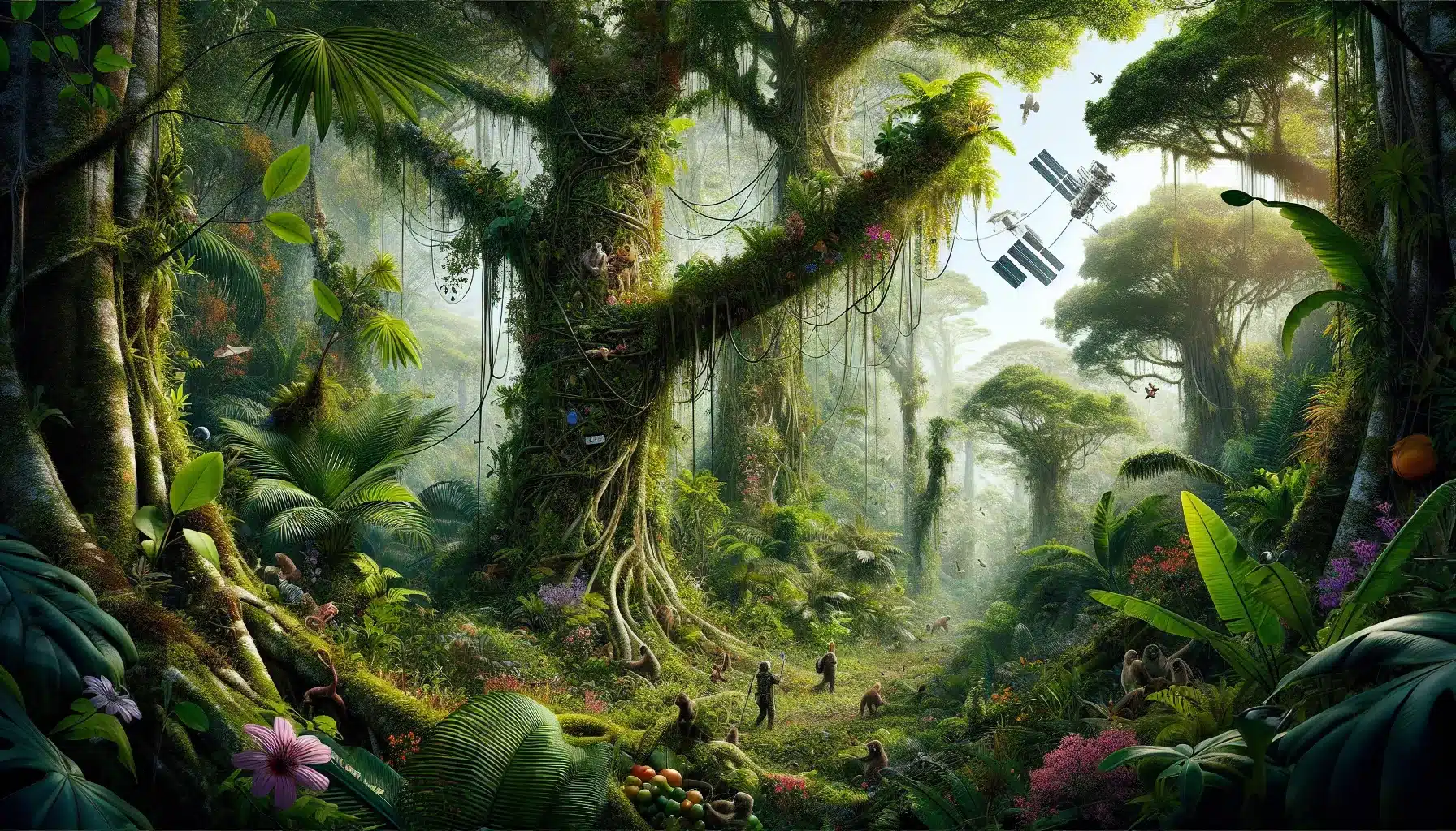 Satellitter og overv&aring;kning av avskoging: beskytter regnskogen med varsler i sanntid &ndash; illustrasjon 1